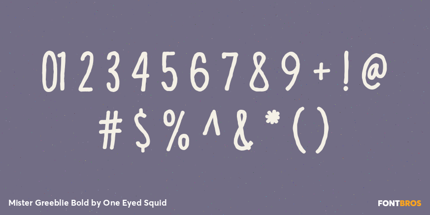 Mister Greeblie Bold Font Poster #1