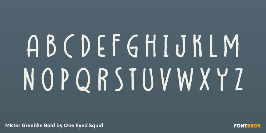 Mister Greeblie Bold Font Poster #1
