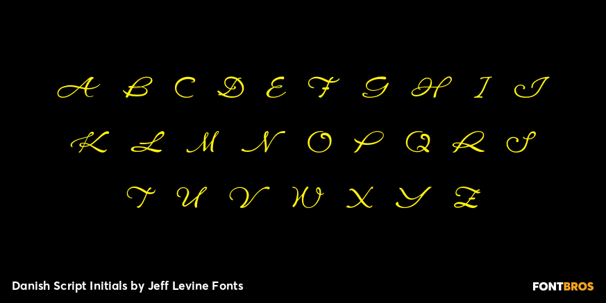 Danish Script Initials Font Poster #3