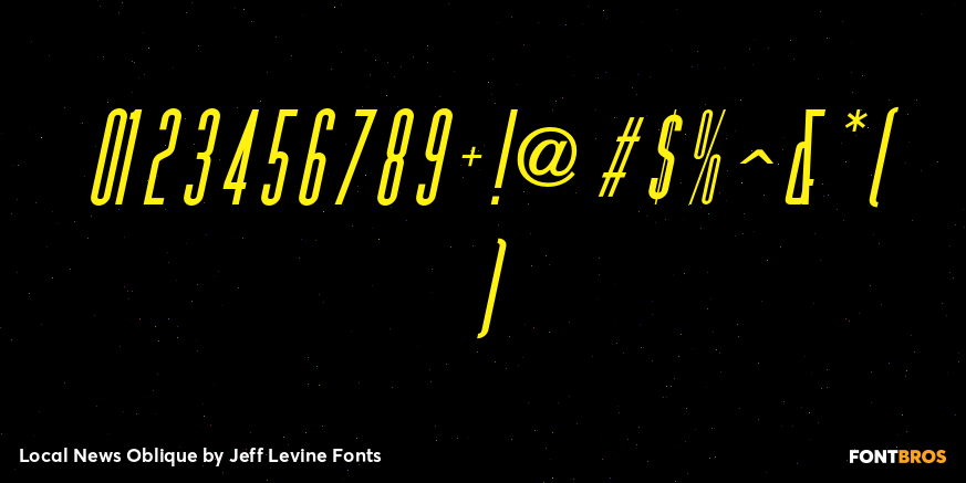 Local News Oblique Font Poster #1