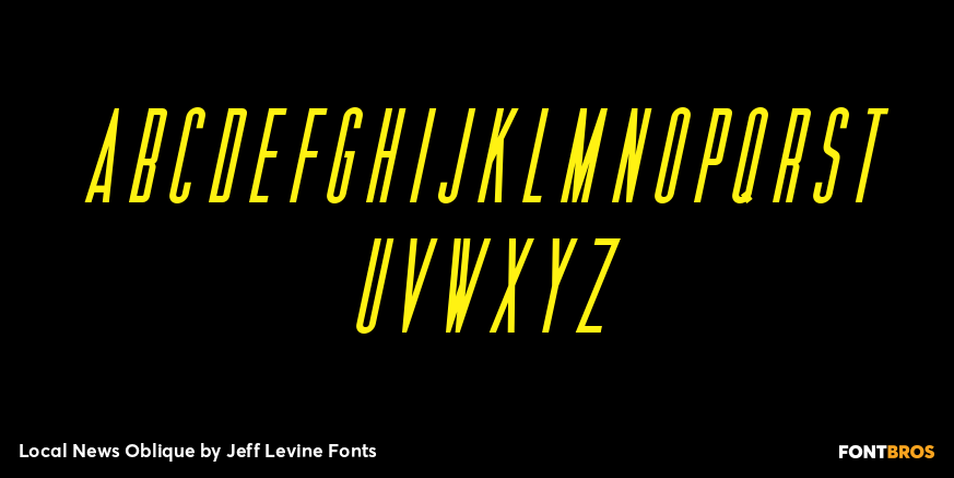 Local News Oblique Font Poster #1