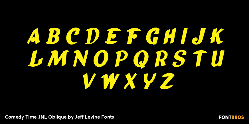 Comedy Time JNL Oblique Font Poster #3