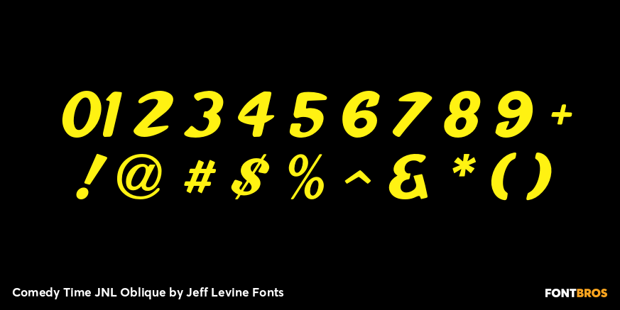 Comedy Time JNL Oblique Font Poster #4
