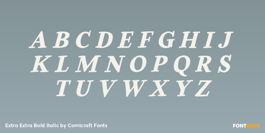 Extra Extra Bold Italic Font Poster #2