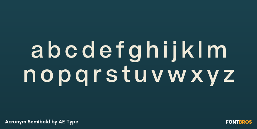 Acronym Semibold Font Poster #3