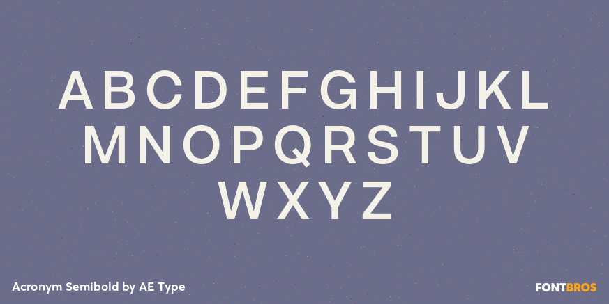 Acronym Semibold Font Poster #1