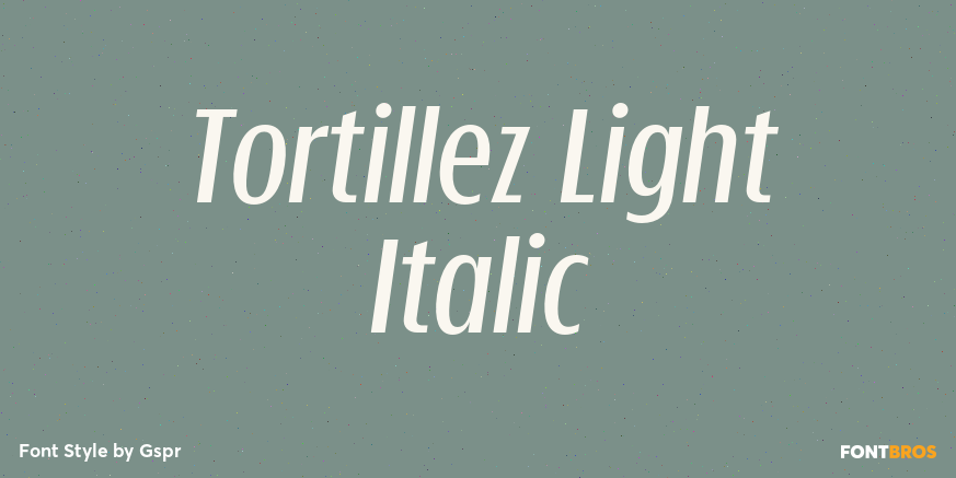 Tortillez Light Italic Poster