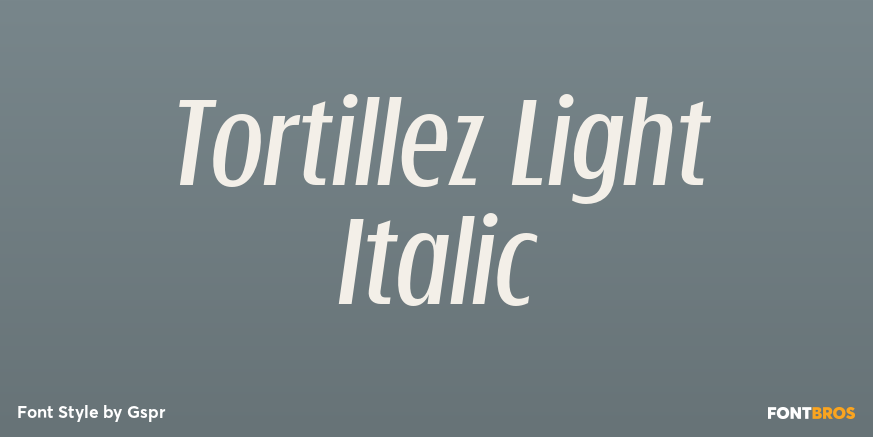 Tortillez Light Italic Poster
