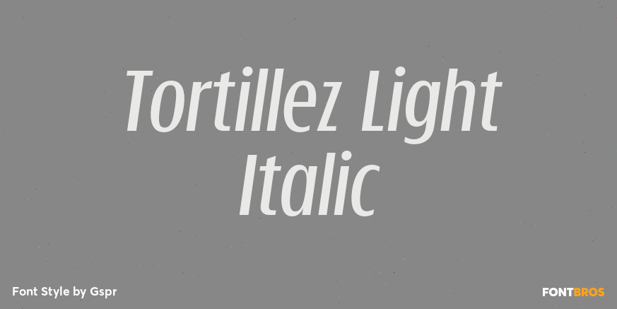 Tortillez Light Italic Poster