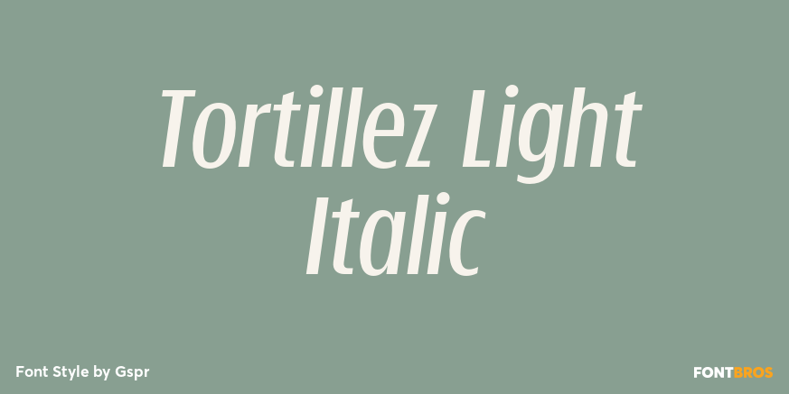Tortillez Light Italic Poster