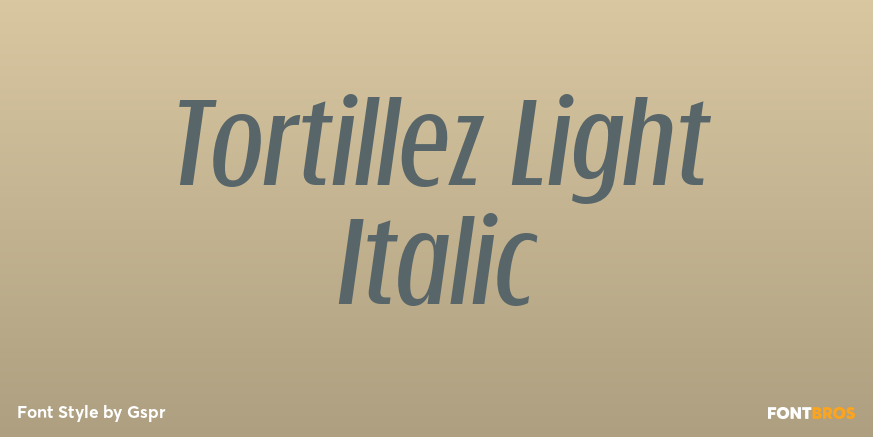 Tortillez Light Italic Poster