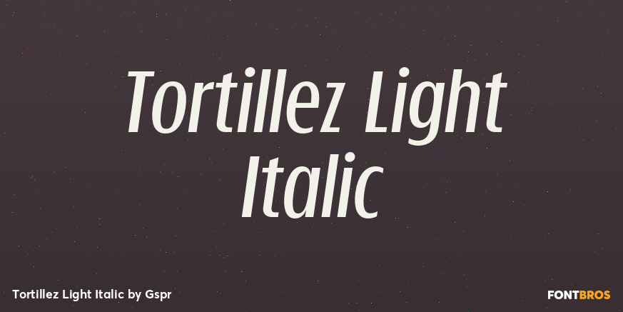 Tortillez Light Italic Poster