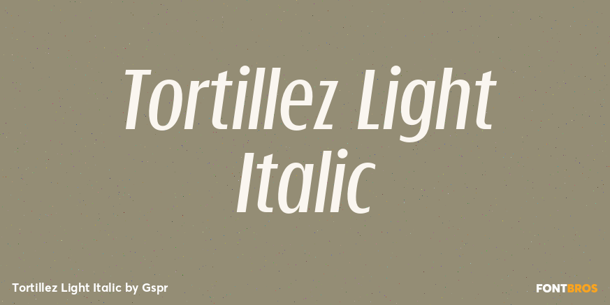 Tortillez Light Italic Poster