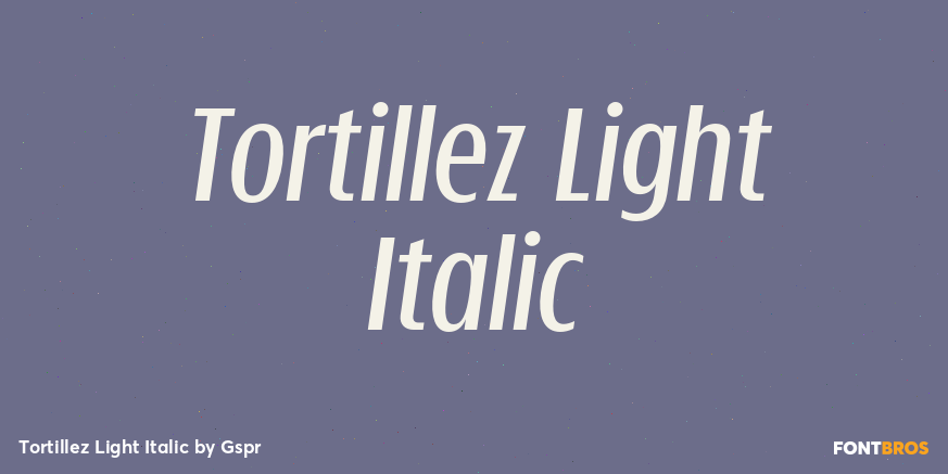 Tortillez Light Italic Poster