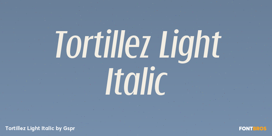 Tortillez Light Italic Poster