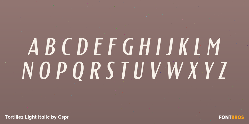 Tortillez Light Italic Font Poster #2