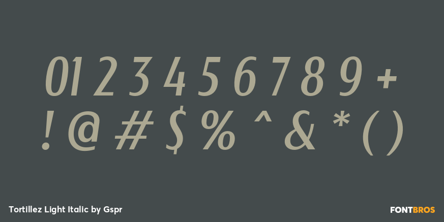 Tortillez Light Italic Font Poster #4