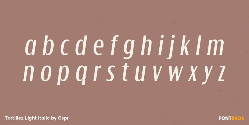Tortillez Light Italic Font Poster #1