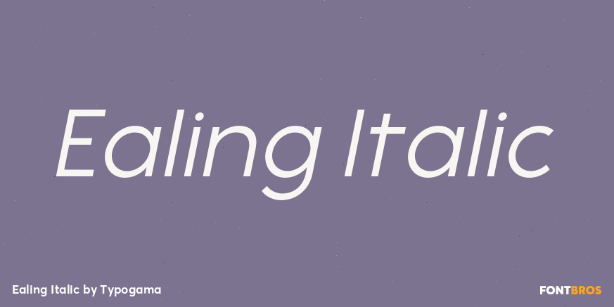 Ealing Italic Font Poster #1