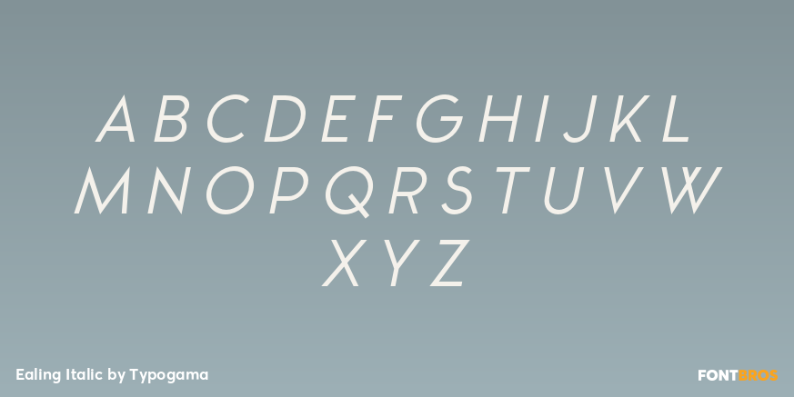 Ealing Italic Font Poster #2