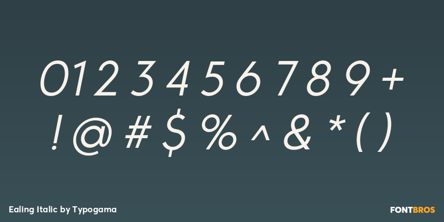 Ealing Italic Font Poster #4