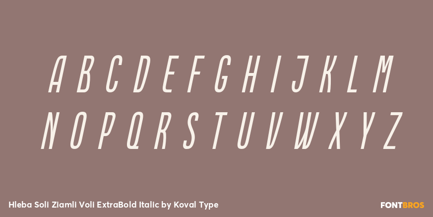 Hleba Soli Ziamli Voli ExtraBold Italic Font Poster #2