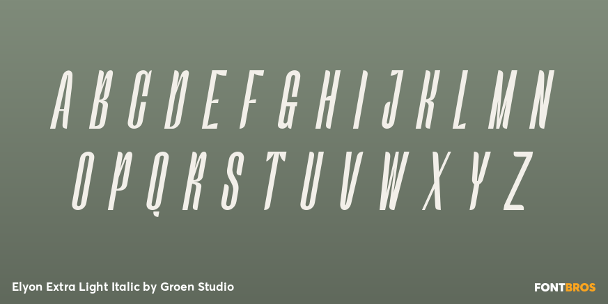 Elyon Extra Light Italic Font Poster #2