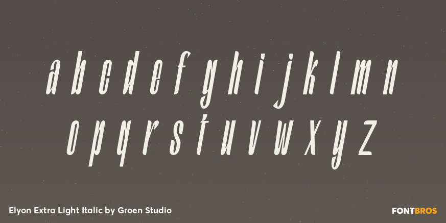 Elyon Extra Light Italic Font Poster #3
