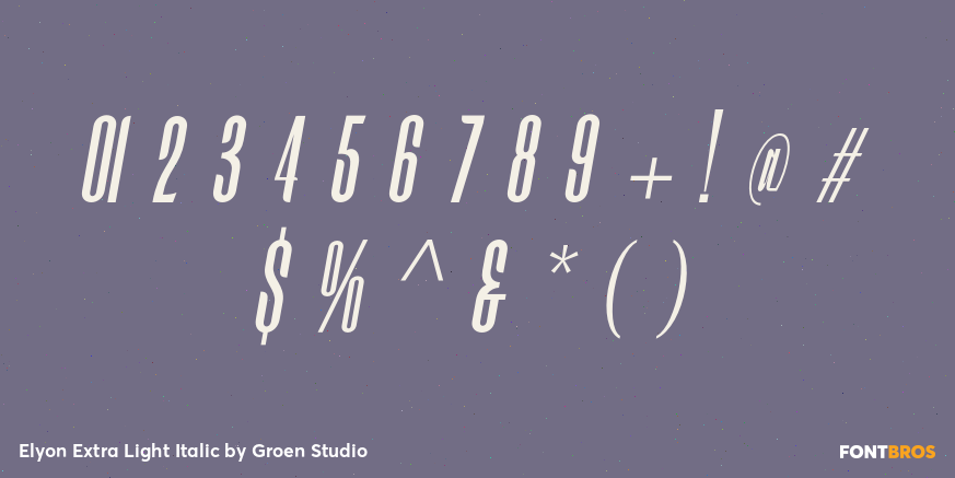 Elyon Extra Light Italic Font Poster #4