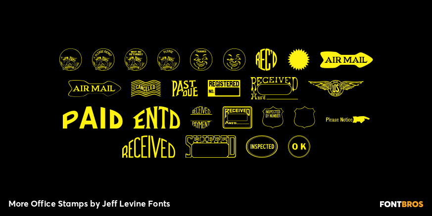 More Office Stamps Font Poster #2