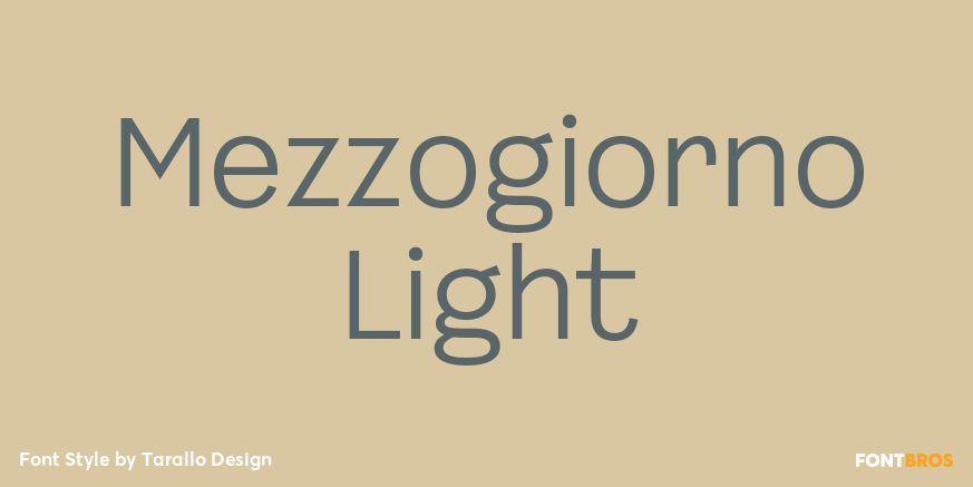 Mezzogiorno Light Font Poster #1
