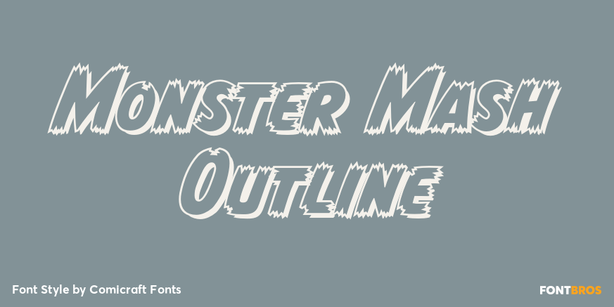 Monster Mash Outline Poster