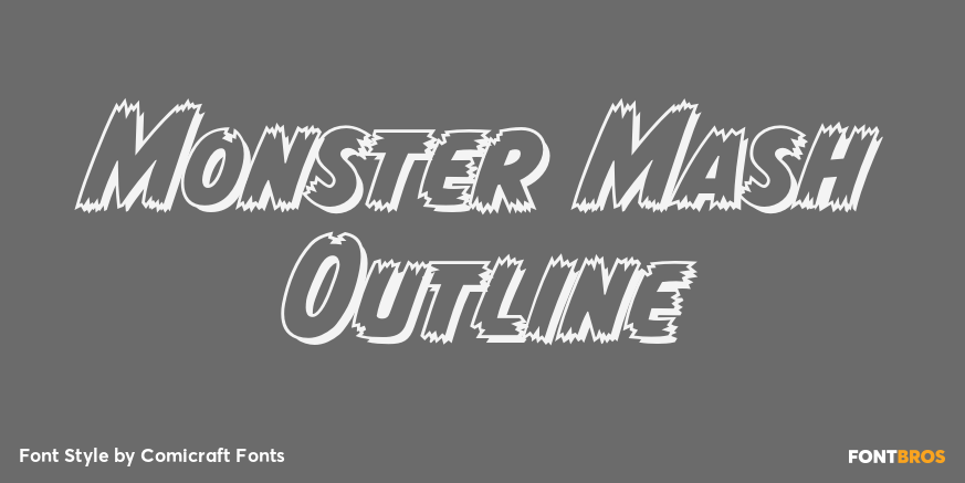Monster Mash Outline Poster