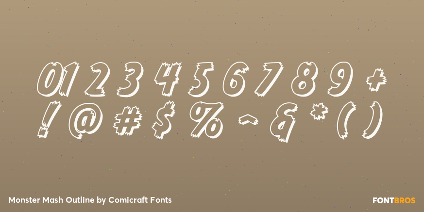 Monster Mash Outline Font Poster #1