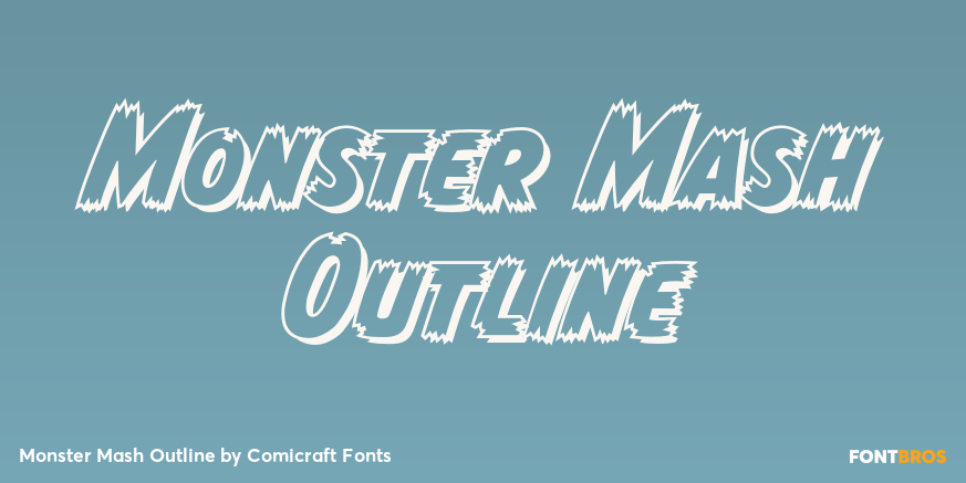 Monster Mash Outline Poster