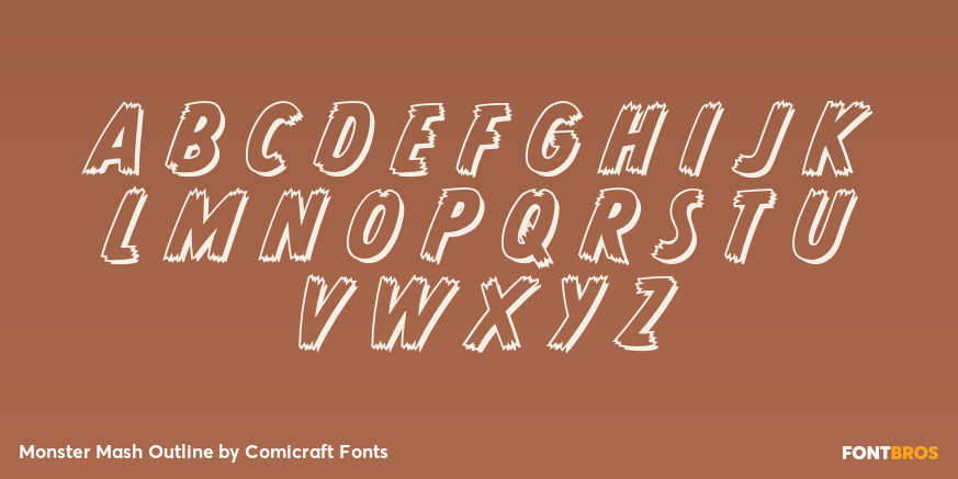 Monster Mash Outline Font Poster #2