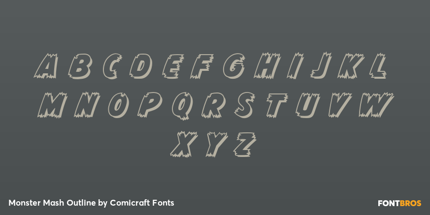 Monster Mash Outline Font Poster #3