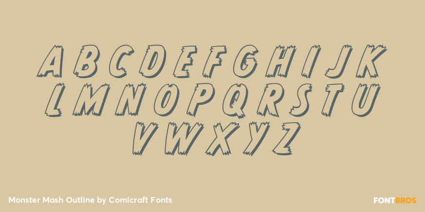 Monster Mash Outline Font Poster #1