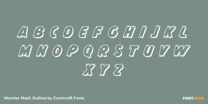 Monster Mash Outline Font Poster #1