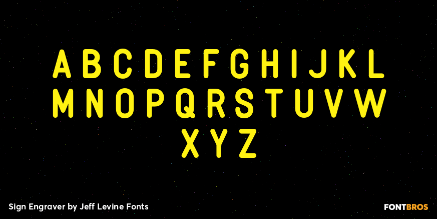 Sign Engraver Font Poster #2