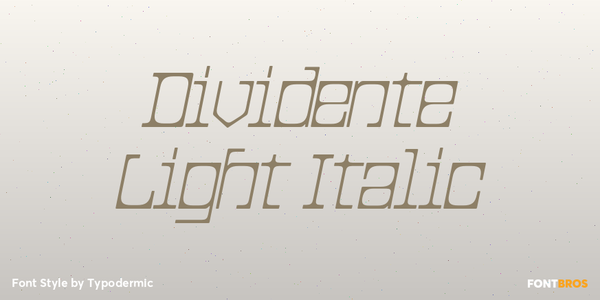 Dividente Light Italic Font Poster #1