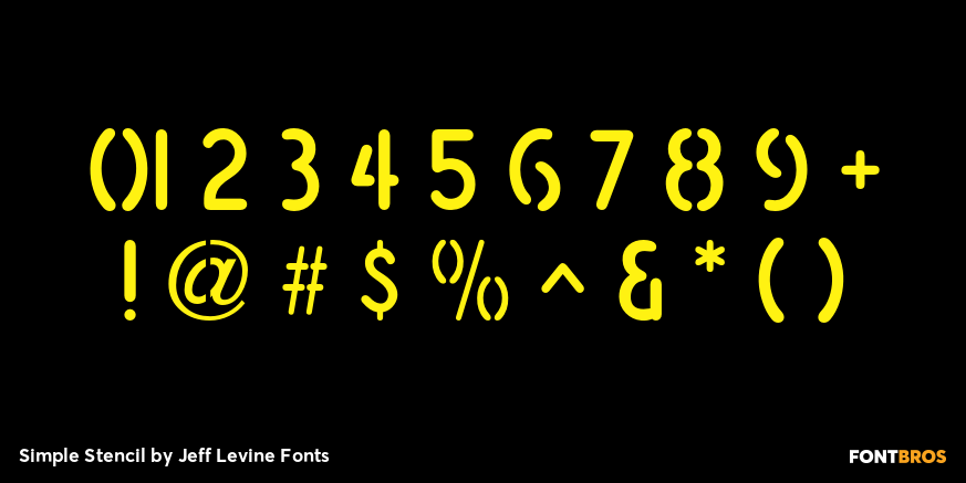 Simple Stencil Font Poster #4