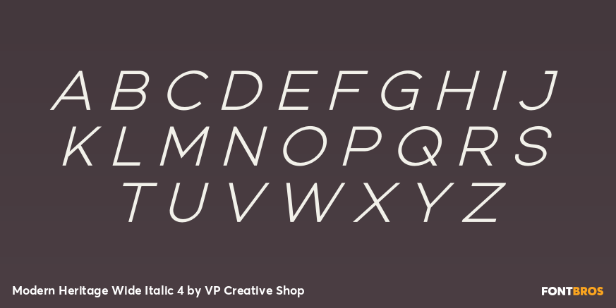 Modern Heritage Wide Italic 4 Font Poster #2