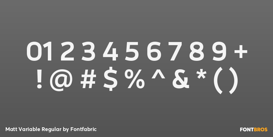 Matt Variable Regular Font Poster #1