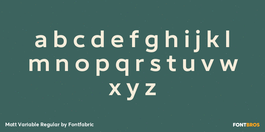 Matt Variable Regular Font Poster #1