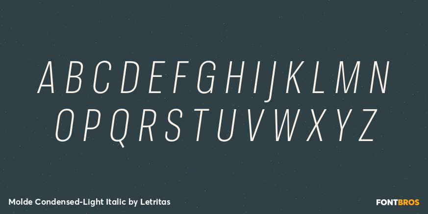Molde Condensed-Light Italic Font Poster #2