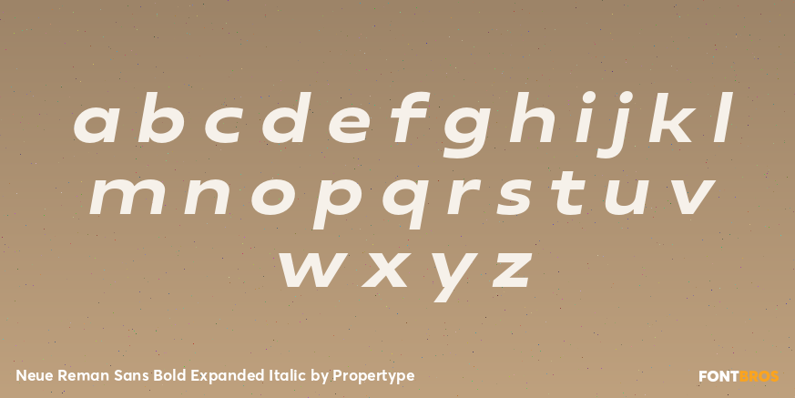 Neue Reman Sans Bold Expanded Italic Font Poster #3