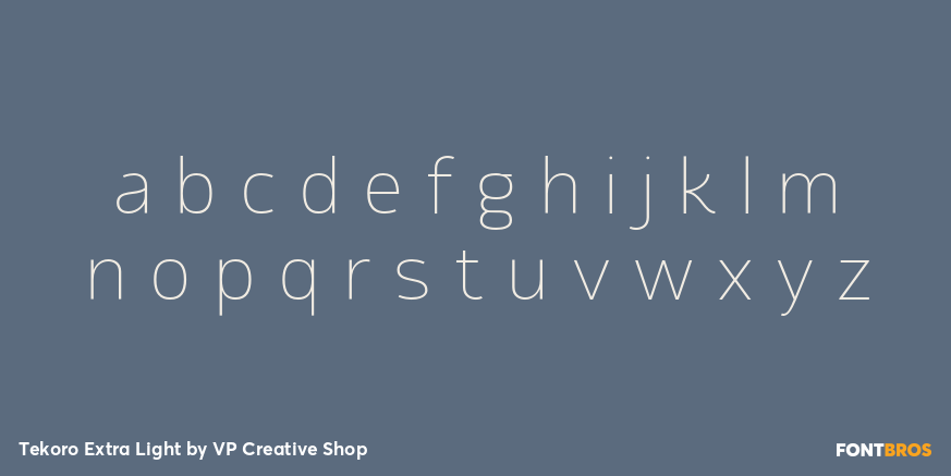 Tekoro Extra Light Font Poster #3