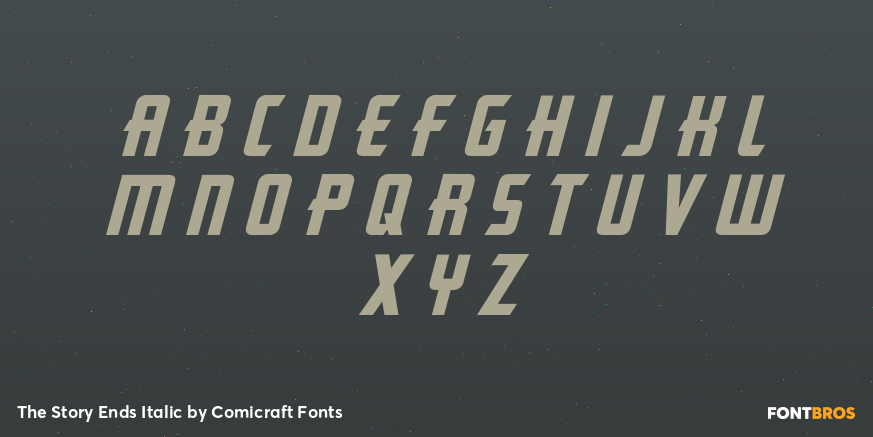 The Story Ends Italic Font Poster #2