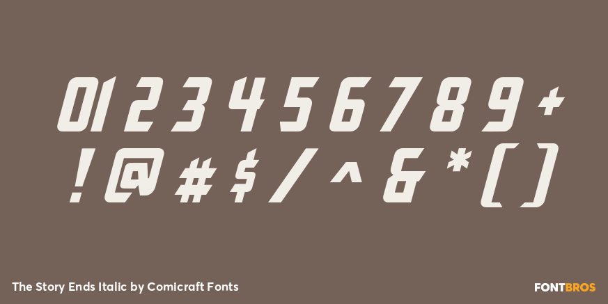 The Story Ends Italic Font Poster #4